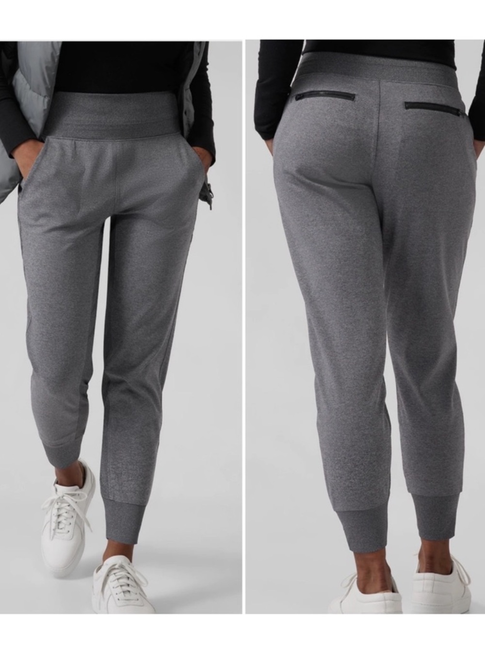 Athleta Venice High Rise Grey Joggers Size 2X